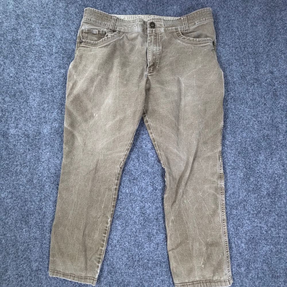 Kuhl Mens The Law Jean 40x30 Vintage Patina Tan Outdoor Workwear Distressed